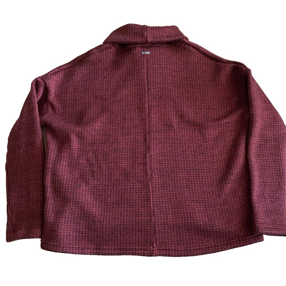 Columbia Pullover Fleece Sweatshirt Womens XL Red wBlack Checked Fleece Sweater - Picture 2 of 13